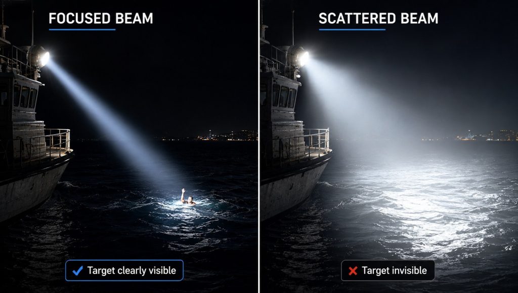 Focused vs Scattered Beam
