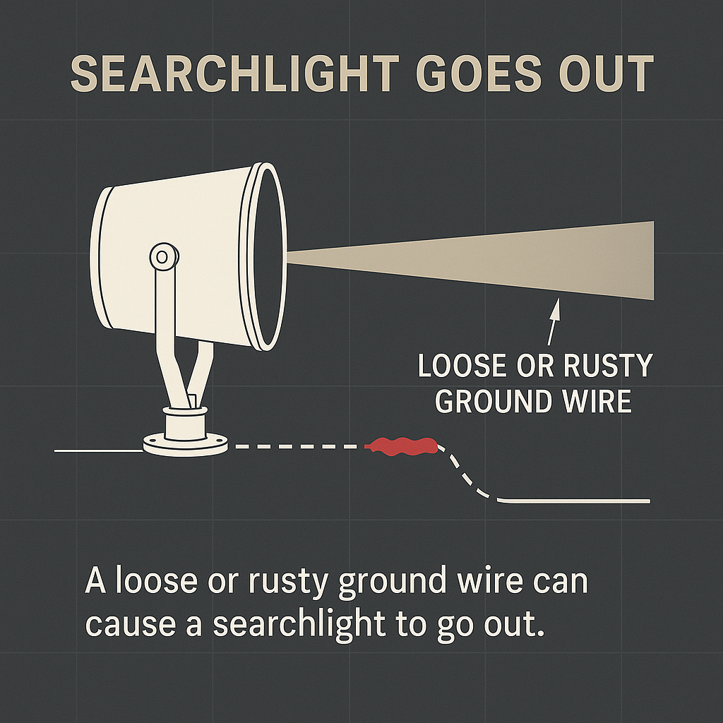 marine searchlights-Neglecting Proper Grounding