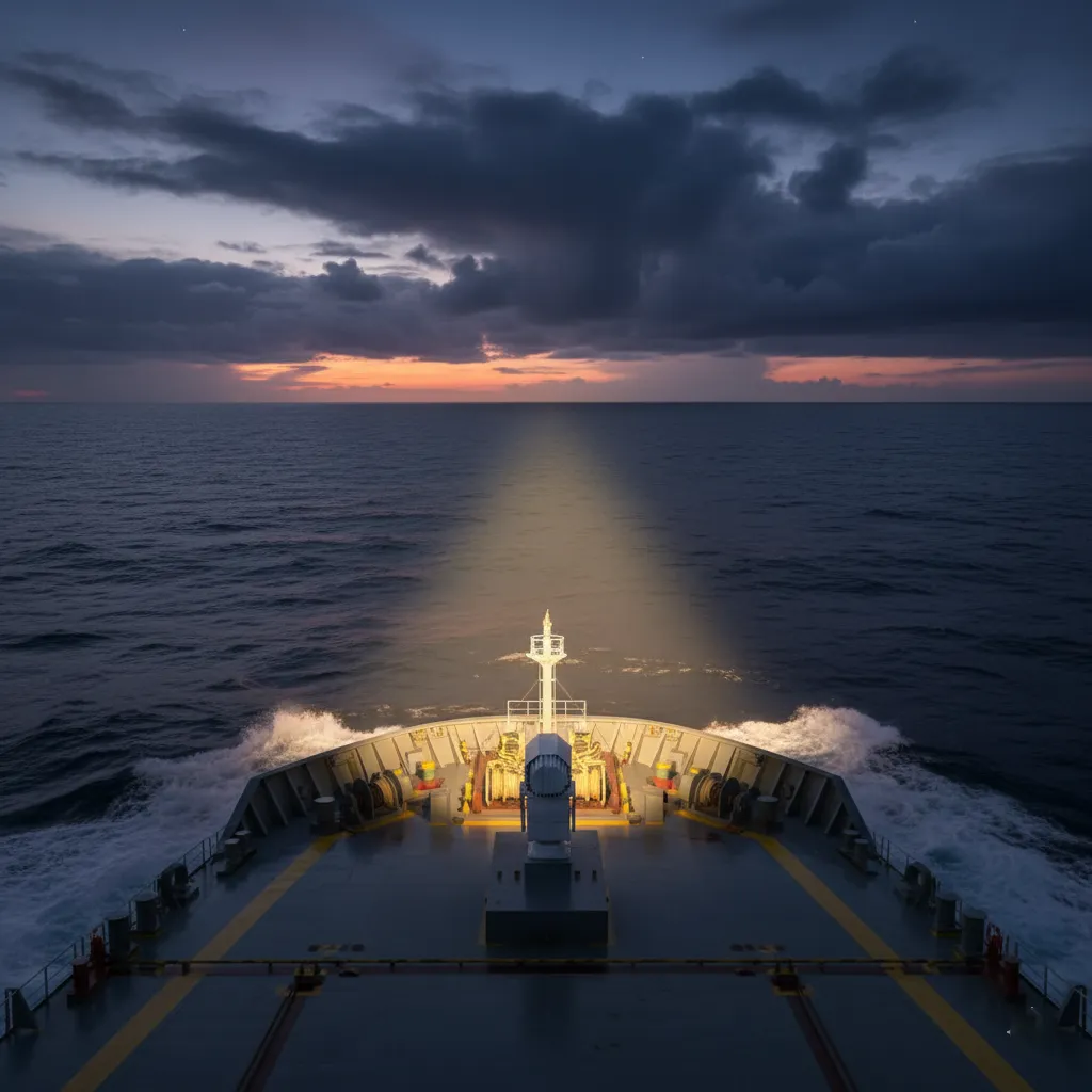 Marine Remote Control Searchlight that turns on at night