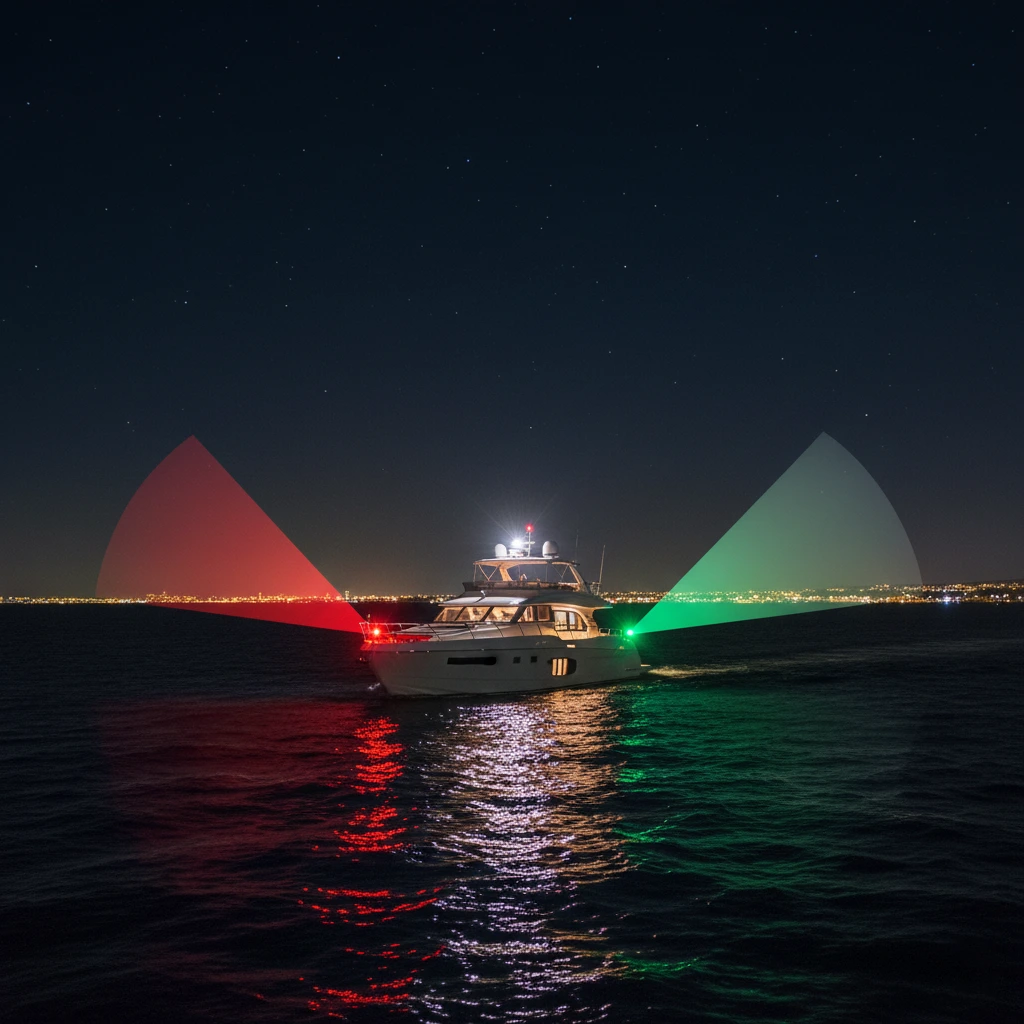 Close-up photo of a modern LED navigation light