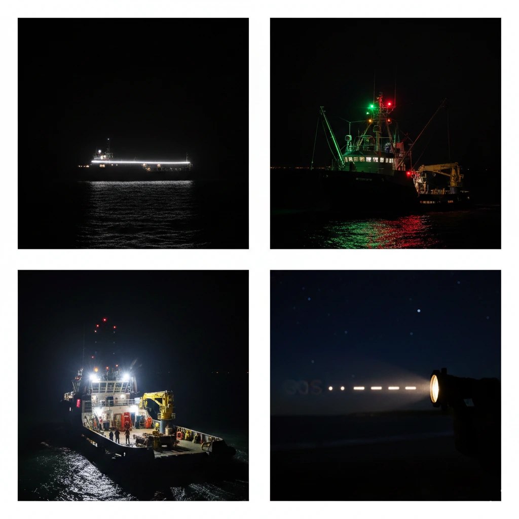 all round lights anchored vessel