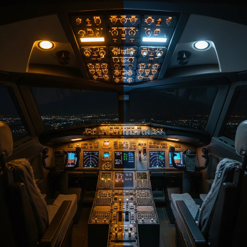 Yellow halogen light vs boat LED light