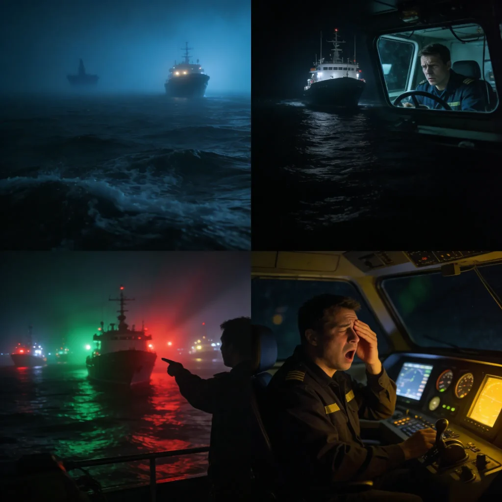 reduced visibility during nighttime boating conditions