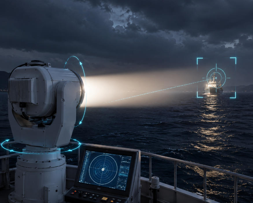 Automatic Tracking Technologies in Marine Searchlight