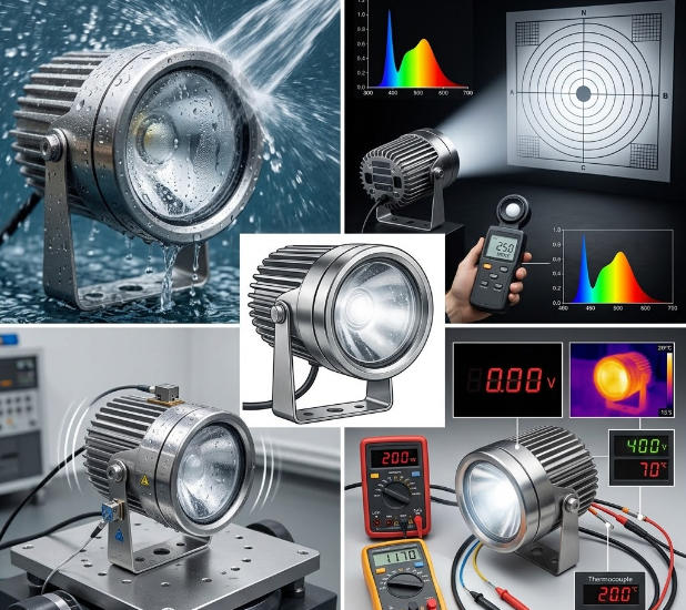 how to test performance of marine Spotlights