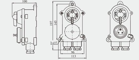 marine waterproof switch socket internal structure and sealing components