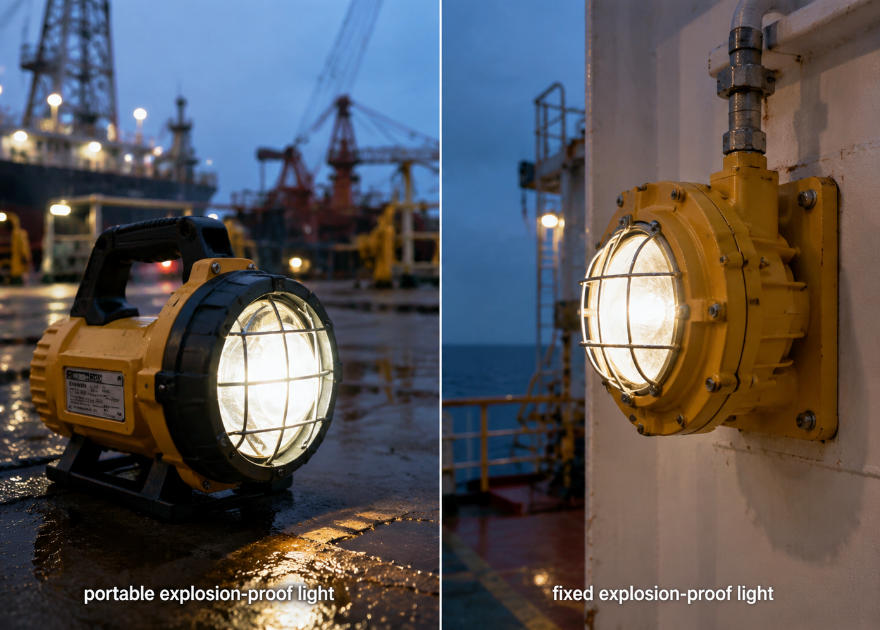 Portable vs. Fixed Explosion-Proof Lights in Marine Operations