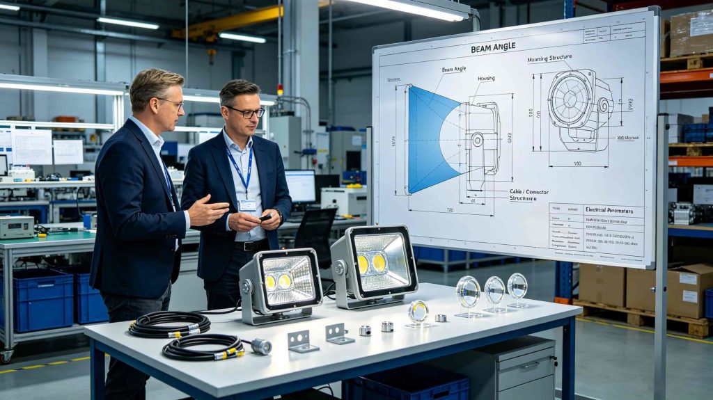 Customized marine lighting with technical specifications for vessel projects