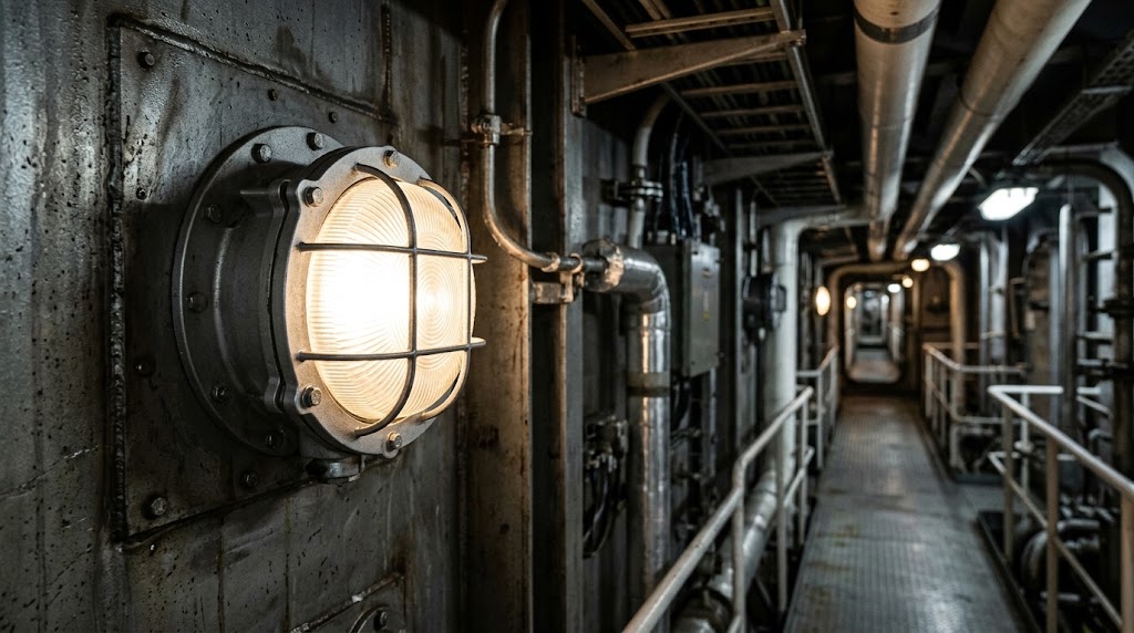 Durable LED light fixture for marine lighting replacement