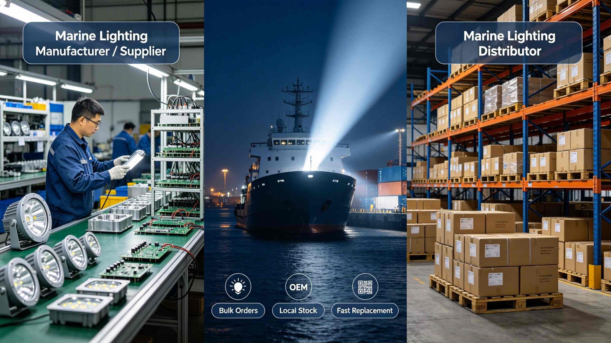 Marine lighting supplier vs distributor comparison for marine projects