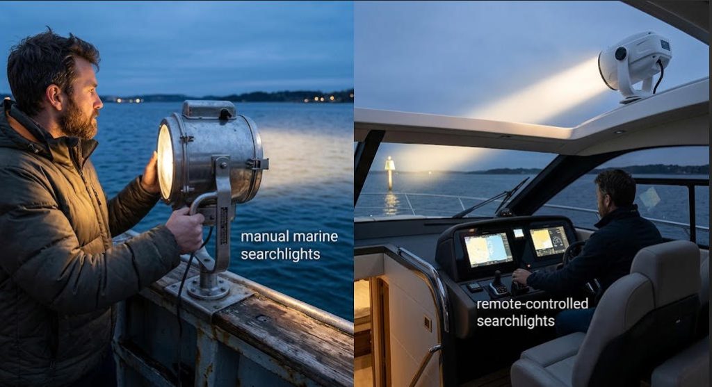 Remote-Controlled Searchlights vs Manual Searchlights