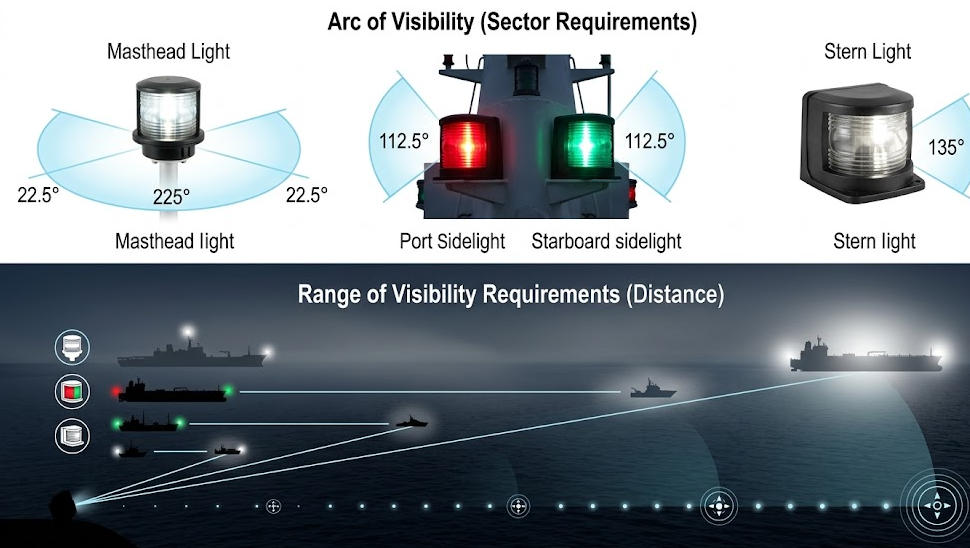Visibility Range Requirements for Navigation Lights