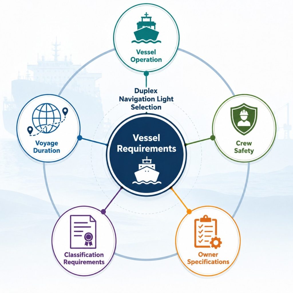 factors affecting duplex navigation light selection