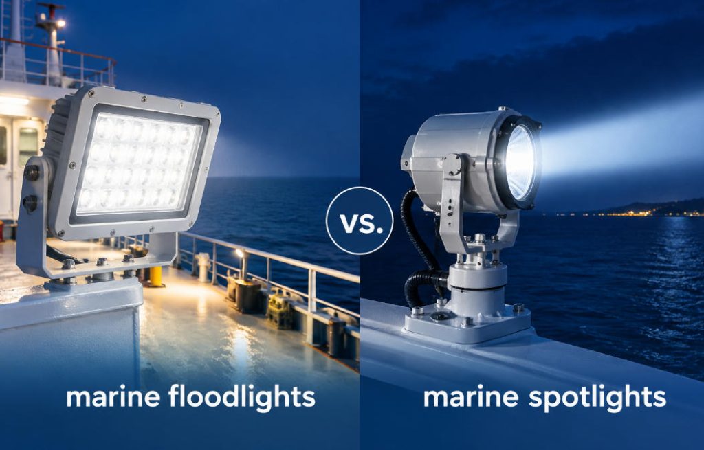 Marine Floodlights vs. Marine Spotlights