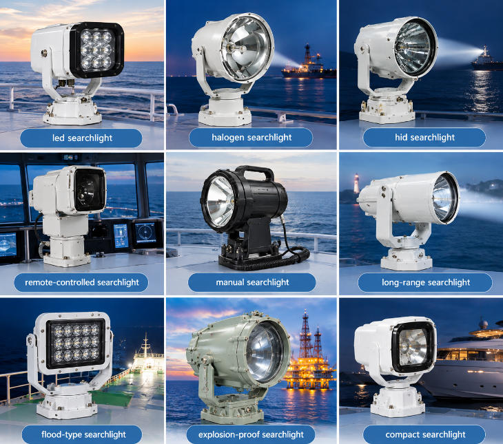 Types of Marine Searchlights for Different Applications
